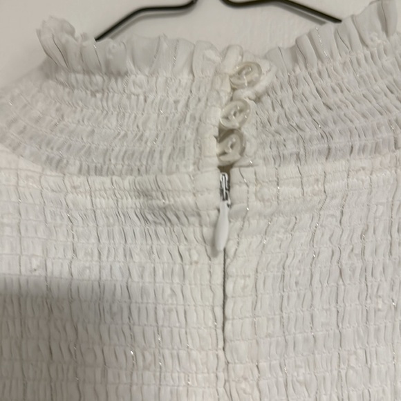 AQUA pure white lace tiered dress. Size M - Picture 5 of 13